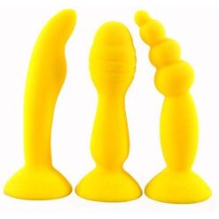 Coffret Plug Anal Homme - Jaune - Plug anal