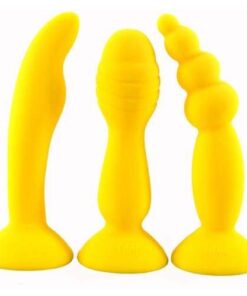 Coffret Plug Anal Homme - Jaune - Plug anal