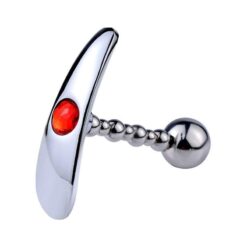 plug anal boule inox bijou rouge