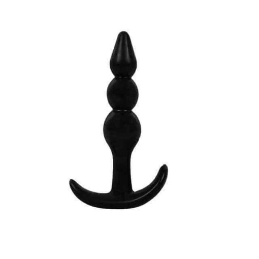 plug anal silicone debutant souple noir