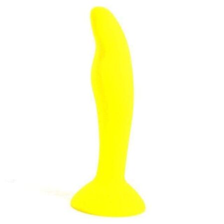 plug anal en silicone souple jaune