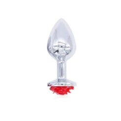 Plug Anal Fleur Rouge Metal