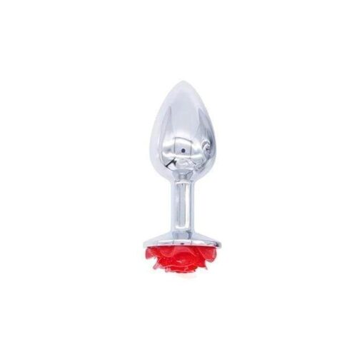 Plug Anal inox Fleur Rouge