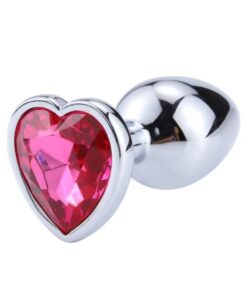 plug anal coeur rose fushia