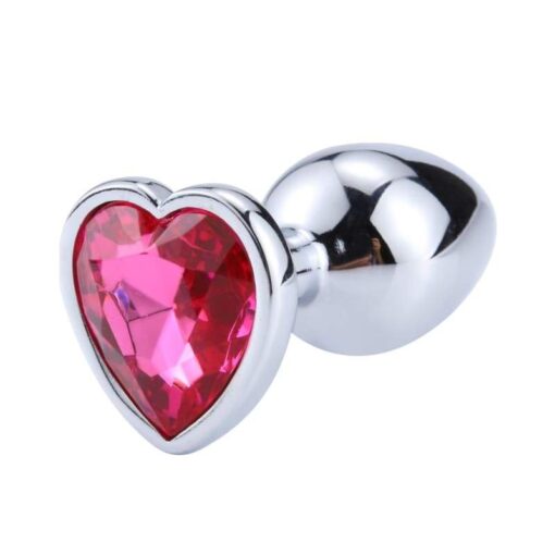 plug anal coeur rose fushia