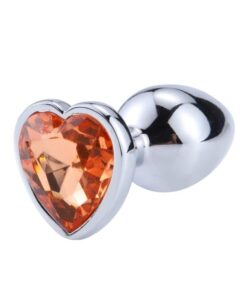 plug anal coeur orange