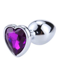 plug anal coeur violet