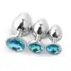 plug anal diamant de luxe bleu saphir
