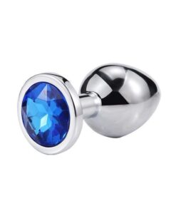 plug anal metal diamant bleu