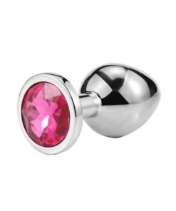 plug anal metal diamant fushia