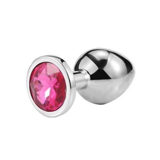 plug anal metal diamant fushia