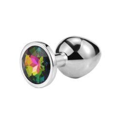 plug anal metal diamant multicolore