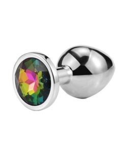 plug anal metal diamant multicolore