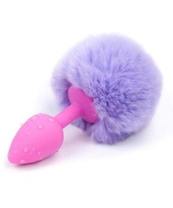 plug anal pompon violet