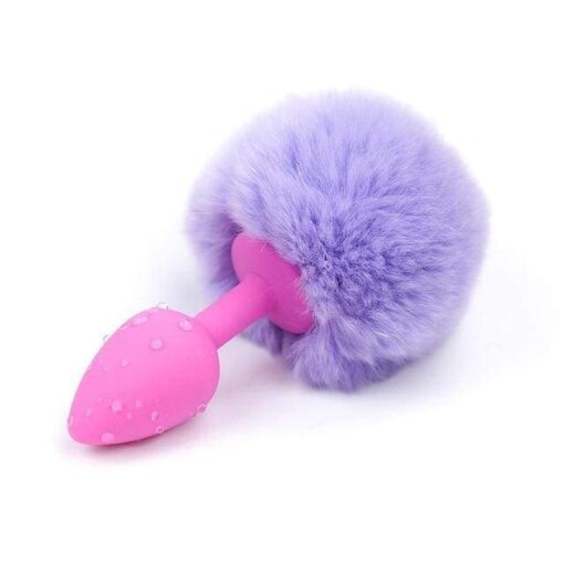 plug anal pompon violet