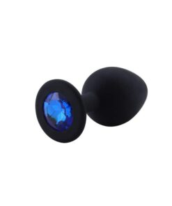 Plug Anal Silicone Noir Diamant Bleu