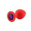 Plug Anal Silicone Rouge Diamant Violet