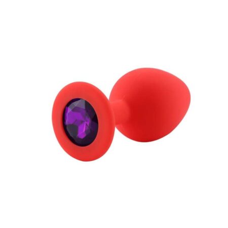 Plug Anal Silicone Rouge Diamant Violet