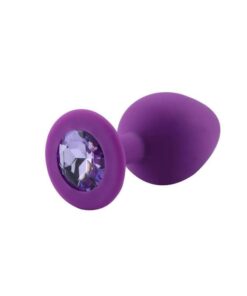 Plug Anal Silicone Violet Diamant Violet clair