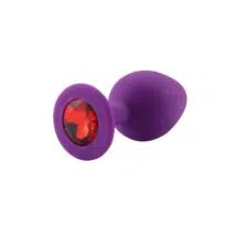 Plug Anal Silicone Violet Diamant Rouge
