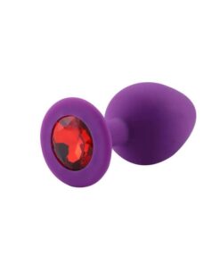 Plug Anal Silicone Violet Diamant Rouge