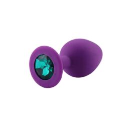 Plug Anal Silicone Violet Diamant Turquoise