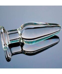 plug anal verre artisanal transparent