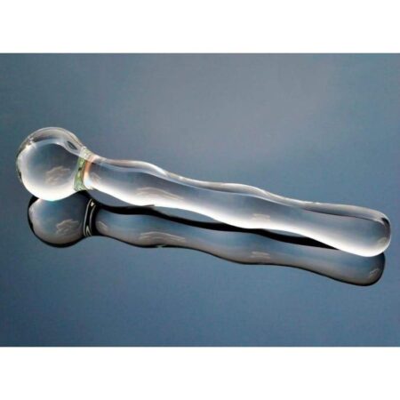 plug anal long et fin en verre transparent