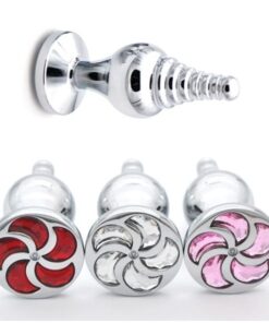 plug anal diamant avec bijou spirale