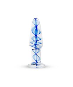 Plug Anal en Verre Mr Spirale Bleu