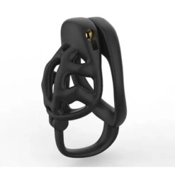 Cage à Pénis Noir Couvercle Rabattable