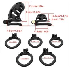 Cage à Pénis Rigide Longue à Rayures