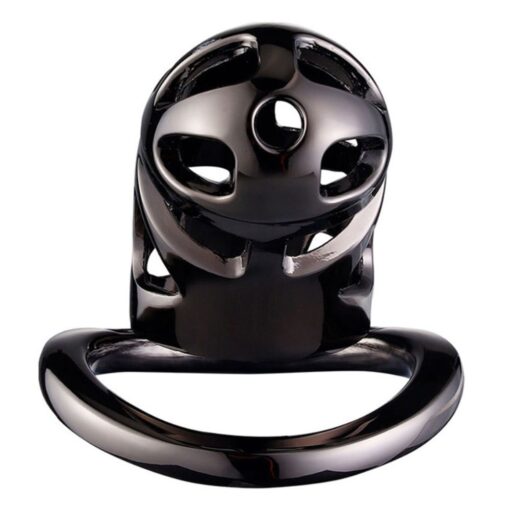 Cage de Chasteté Métal Noir Top Locked