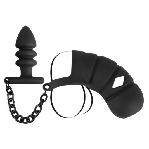 Cage de Chasteté Plug Anal Silicone