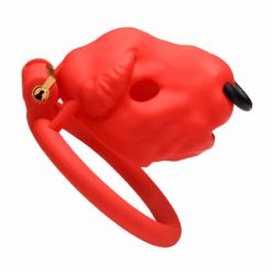 Cage de Chasteté Rigide Taureau Rouge