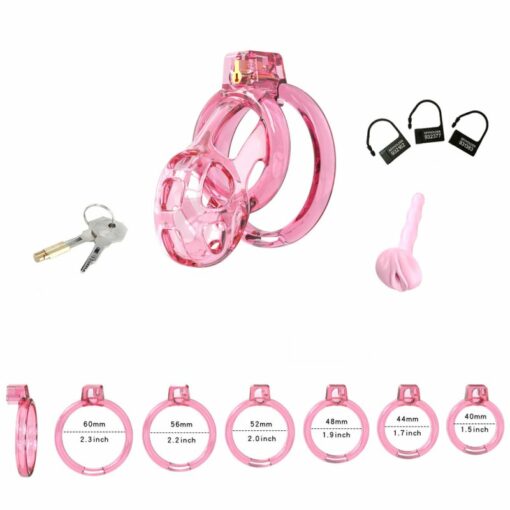 Cage de Chasteté Soumission Souple Rose