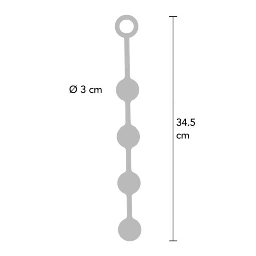 Chapelet Anal Souple 4 Boules 3cm