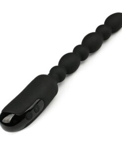 chapelet anal vibrant perles silicone noir