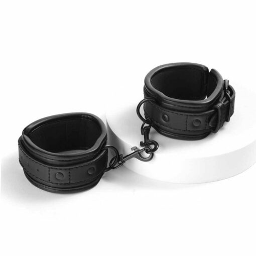 Coffret Bondage Collier et Menotte Noir