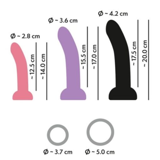 Coffret Gode Ceinture et 3 Dildos Flexibles