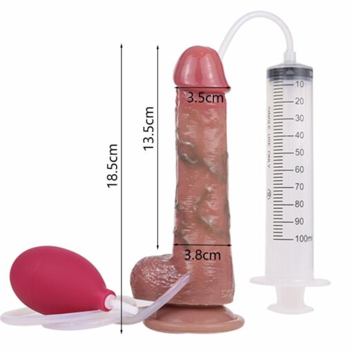 Dildo Éjaculant Effet Sperme Réaliste 18x3,5cm