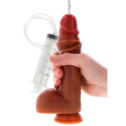 Dildo Éjaculateur Silicone Marron