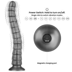 Gode Anal XL 10 Vibrations Exaltantes 37x5,3cm