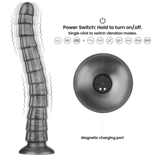 Gode Anal XL 10 Vibrations Exaltantes 37x5,3cm