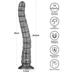 Gode Anal XL 10 Vibrations Exaltantes 37x5,3cm
