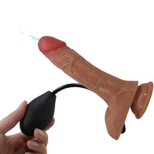 Gode Ceinture à Vibrations et Ejaculateur Marron