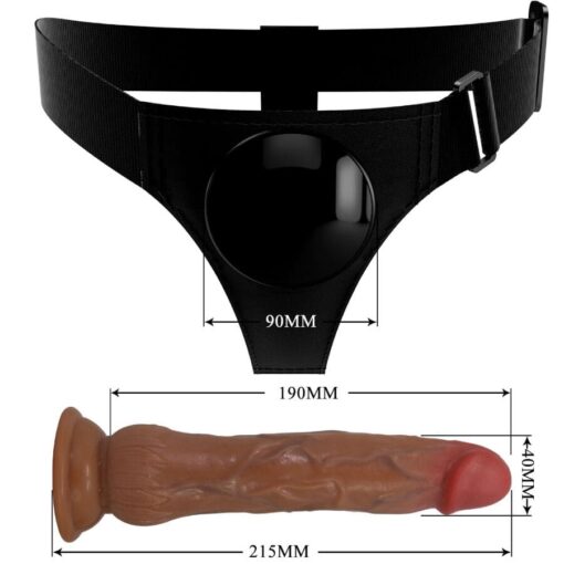 Gode Ceinture Ejaculateur Marron19x4cm