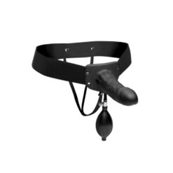 Gode Ceinture Gonflable Noir à Pompe