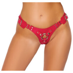 Ceinture Sexuelle en Simili Cuir Rouge