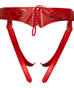 Ceinture Sexuelle en Simili Cuir Rouge